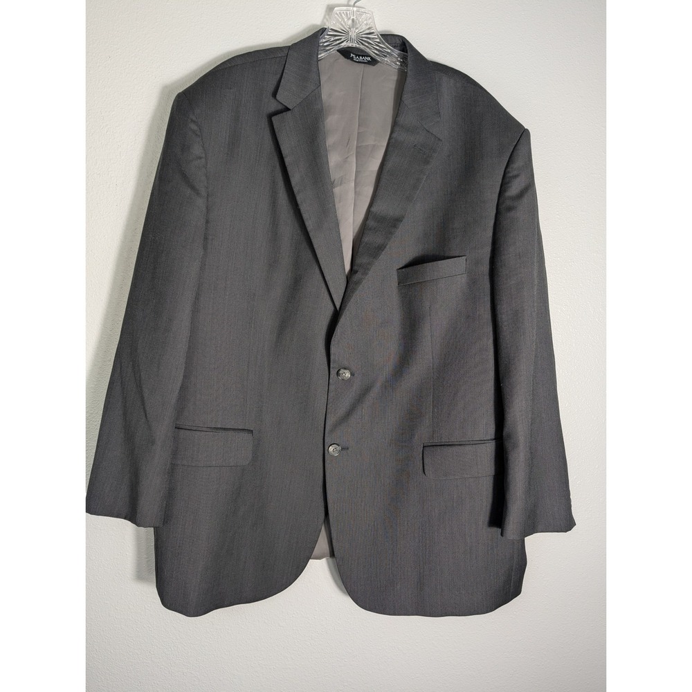 Jos A Bank‎ Mens 50 Regular Gray 100% Wool 2 Button Blazer Sport Coat Jacket 433